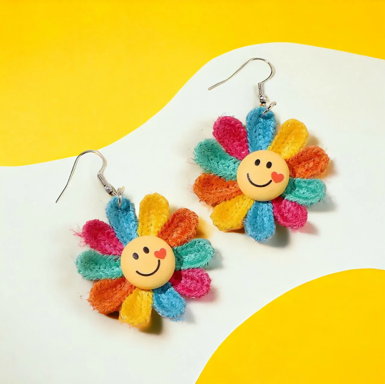 Stocking Stuffer Happy Flower Rainbow Earrings sold by Roxie’s Picks product image thumbnail 2