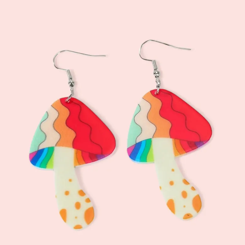 Boho Groovy Mushroom Earrings - 3 Different Styles! sold by Roxie’s Picks