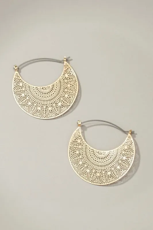 Openwork brass stamping earrings sold by Roxie’s Picks