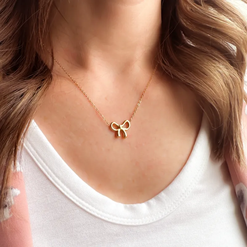 Dainty Bow Necklace sold by Roxie’s Picks
