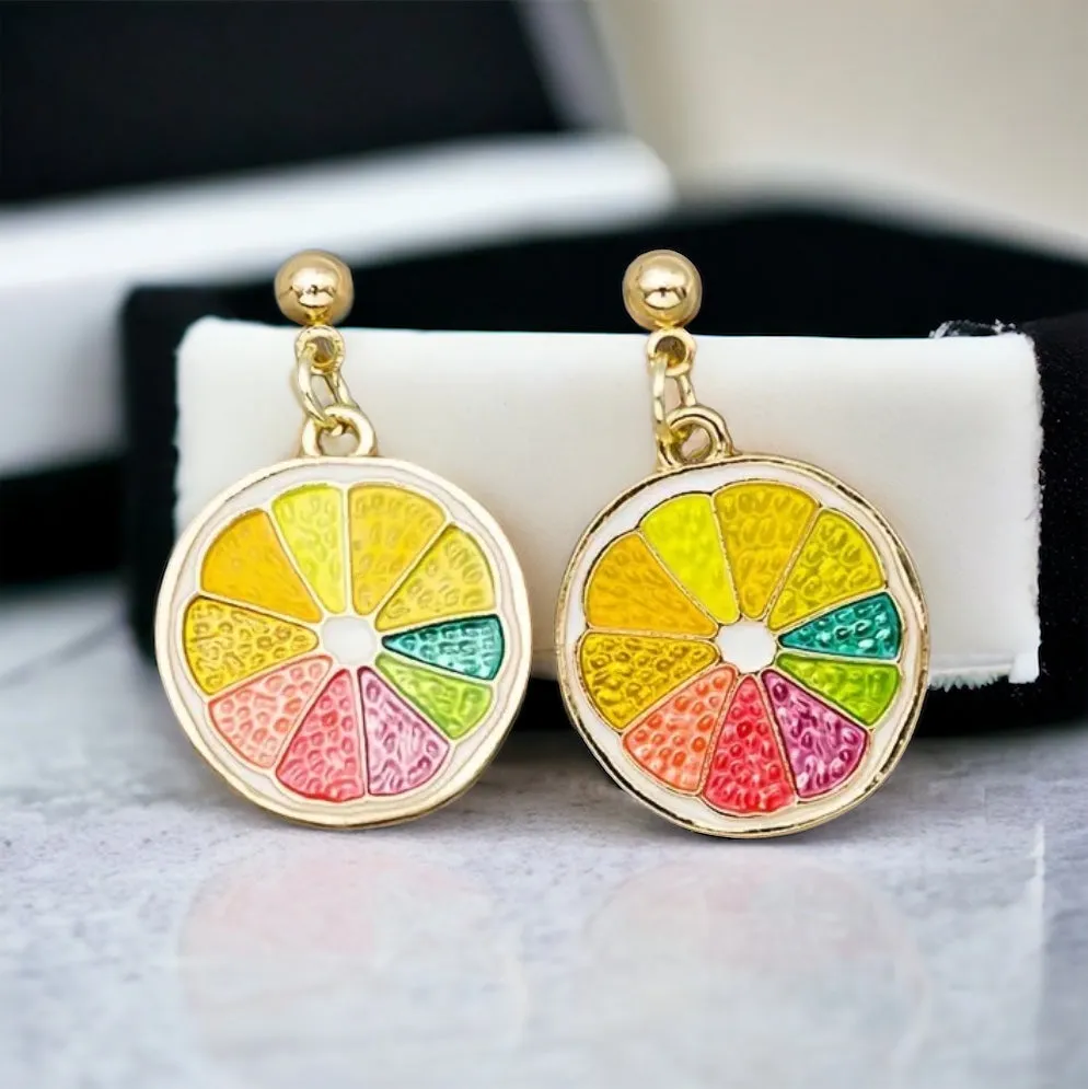 Lemon Slice Citrus Earrings sold by Roxie’s Picks product image thumbnail 4