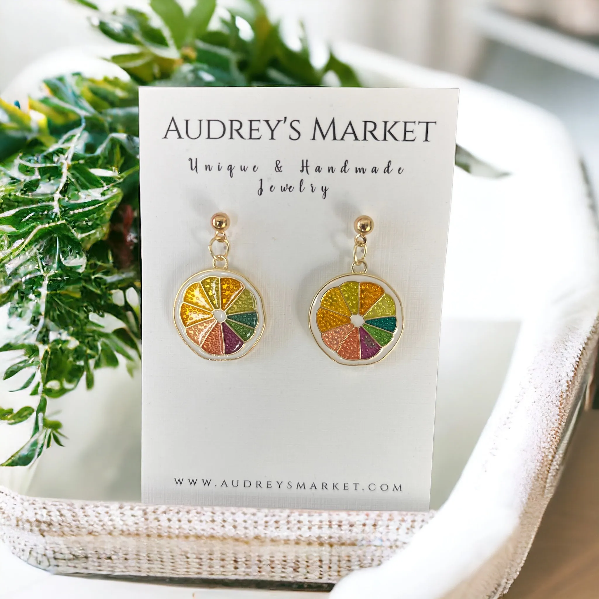 Lemon Slice Citrus Earrings sold by Roxie’s Picks
