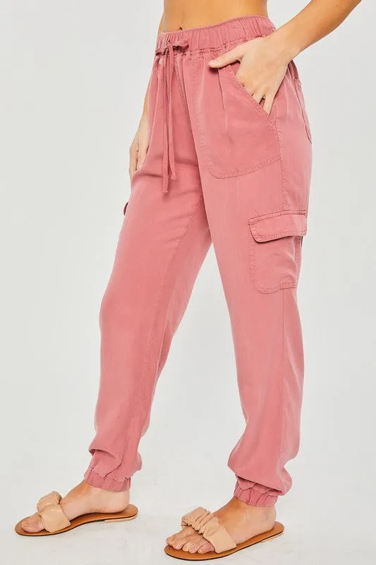 Aimee Tencel Cargo Pocketed Joggers sold by Roxie’s Picks