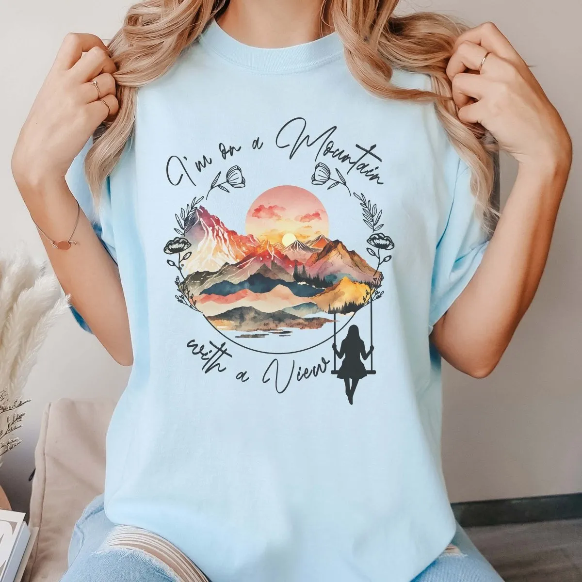 Mountain With A View Comfort Color Tee sold by Roxie’s Picks product image thumbnail 5