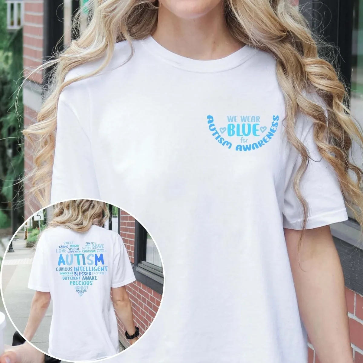 Autism Awareness Front & Back Designs Comfort Color Tee sold by Roxie’s Picks product image thumbnail 2