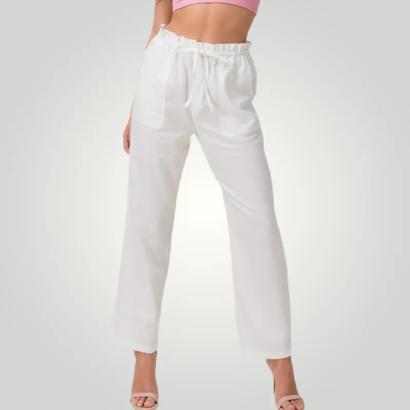 Allisah Tie Waist Linen Pants sold by Roxie’s Picks