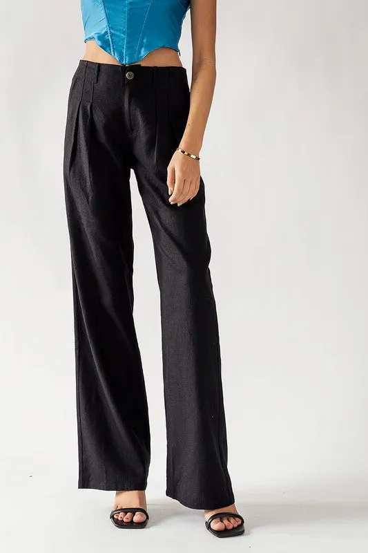 Ellie Linen Wide Leg Pleated Slacks sold by Roxie’s Picks product image thumbnail 5