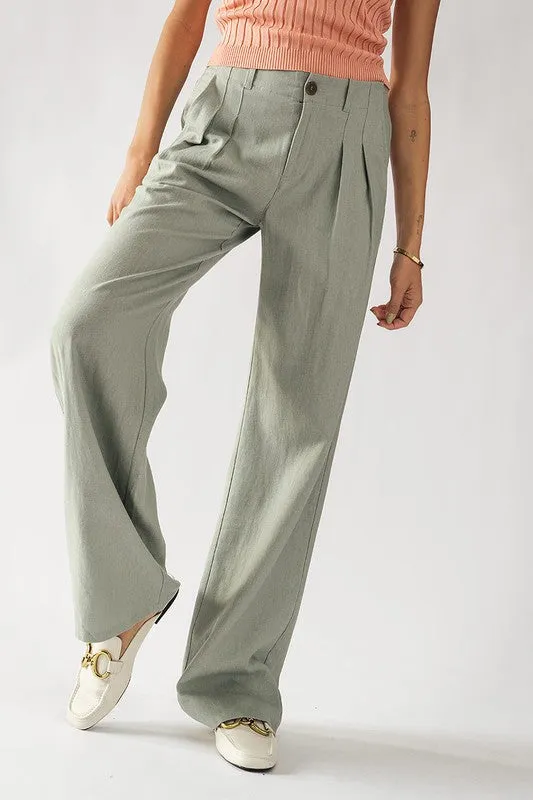 Ellie Linen Wide Leg Pleated Slacks sold by Roxie’s Picks product image thumbnail 2