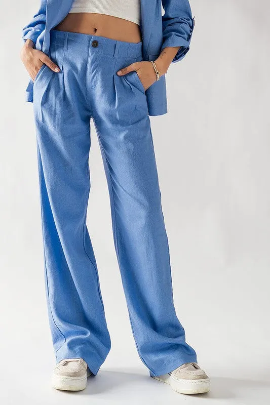 Ellie Linen Wide Leg Pleated Slacks sold by Roxie’s Picks