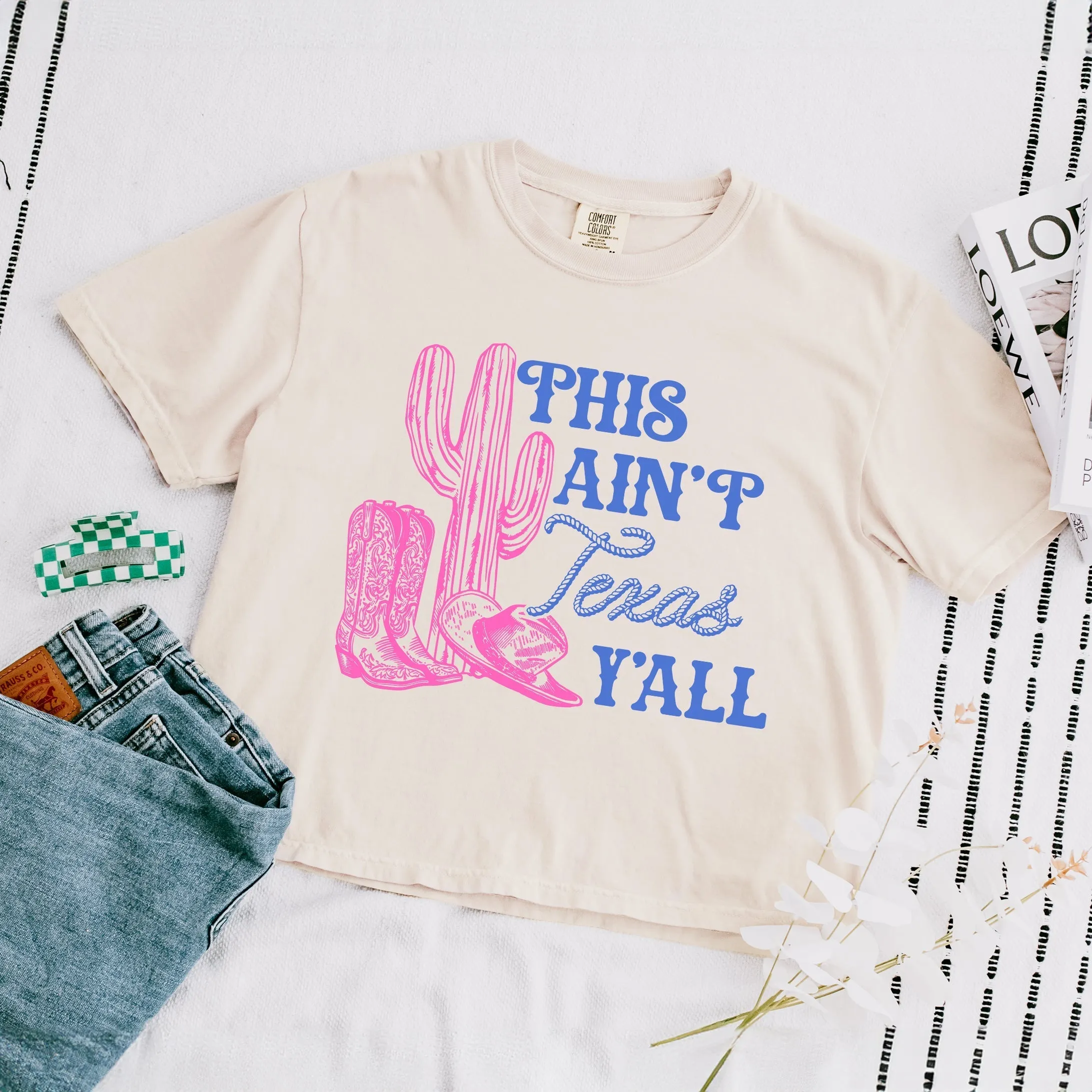 This Ain't Texas | Relaxed Fit Cropped Tee sold by Roxie’s Picks product image thumbnail 3