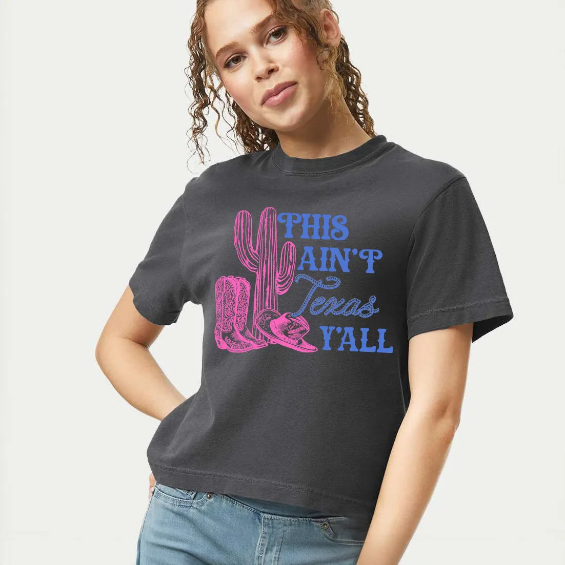 This Ain't Texas | Relaxed Fit Cropped Tee sold by Roxie’s Picks product image thumbnail 2