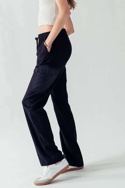 Maddie Straight Linen Cargo sold by Roxie’s Picks product image thumbnail 5