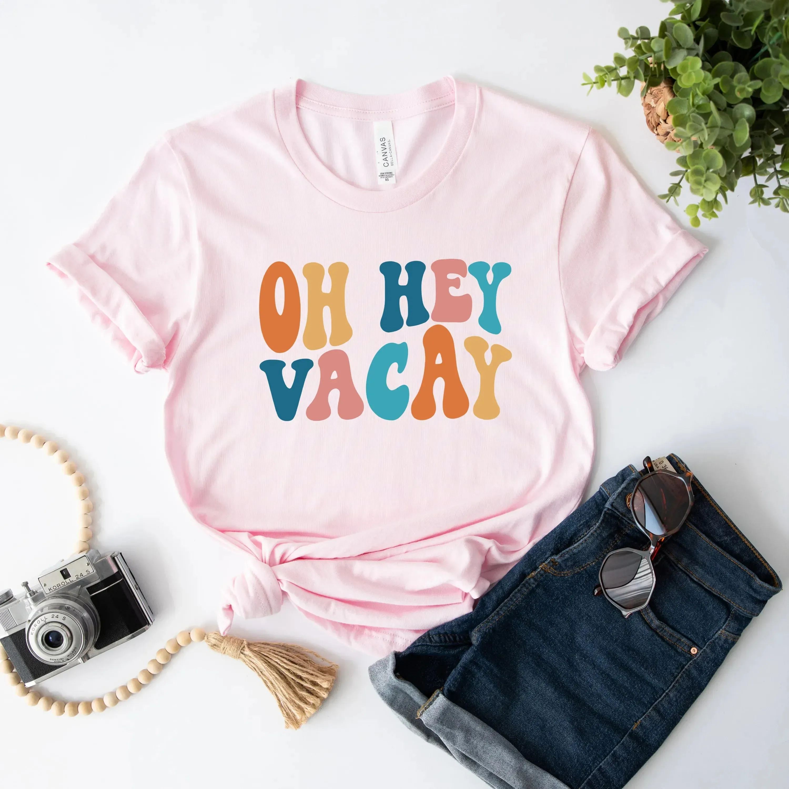 Oh Hey Vacay Wavy | Short Sleeve Graphic Tee sold by Roxie’s Picks product image thumbnail 3