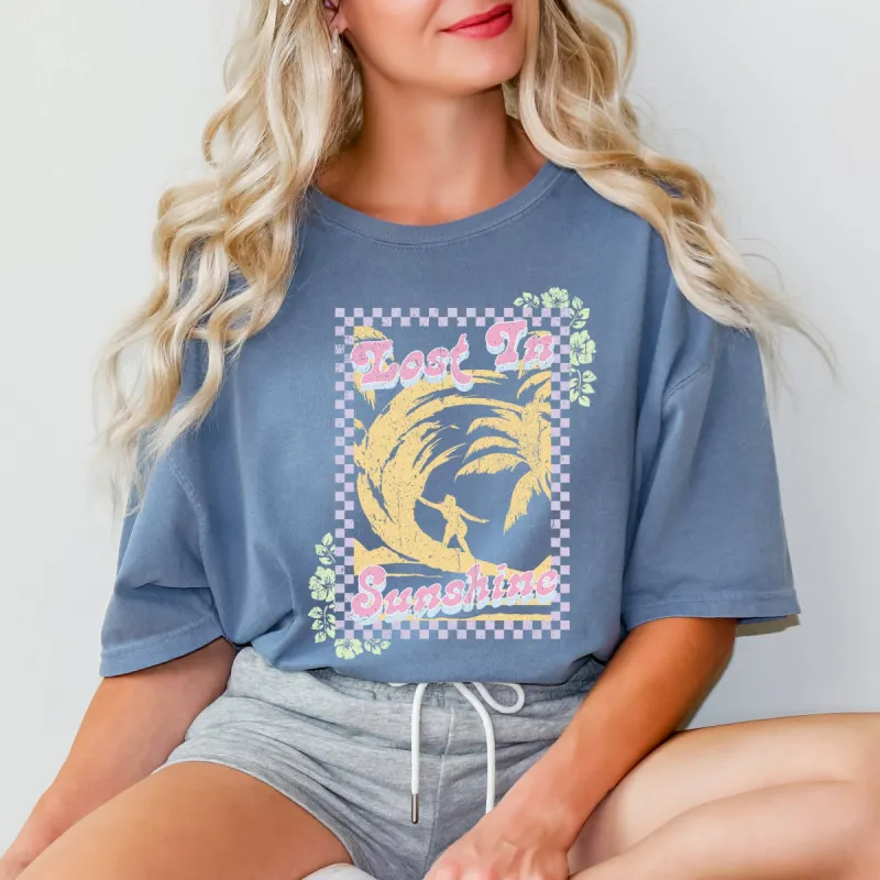 Lost In Sunshine | Garment Dyed Short Sleeve Tee sold by Roxie’s Picks
