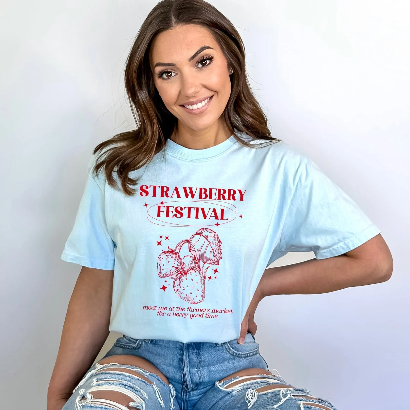 Strawberry Festival | Garment Dyed Short Sleeve Tee sold by Roxie’s Picks product image thumbnail 2