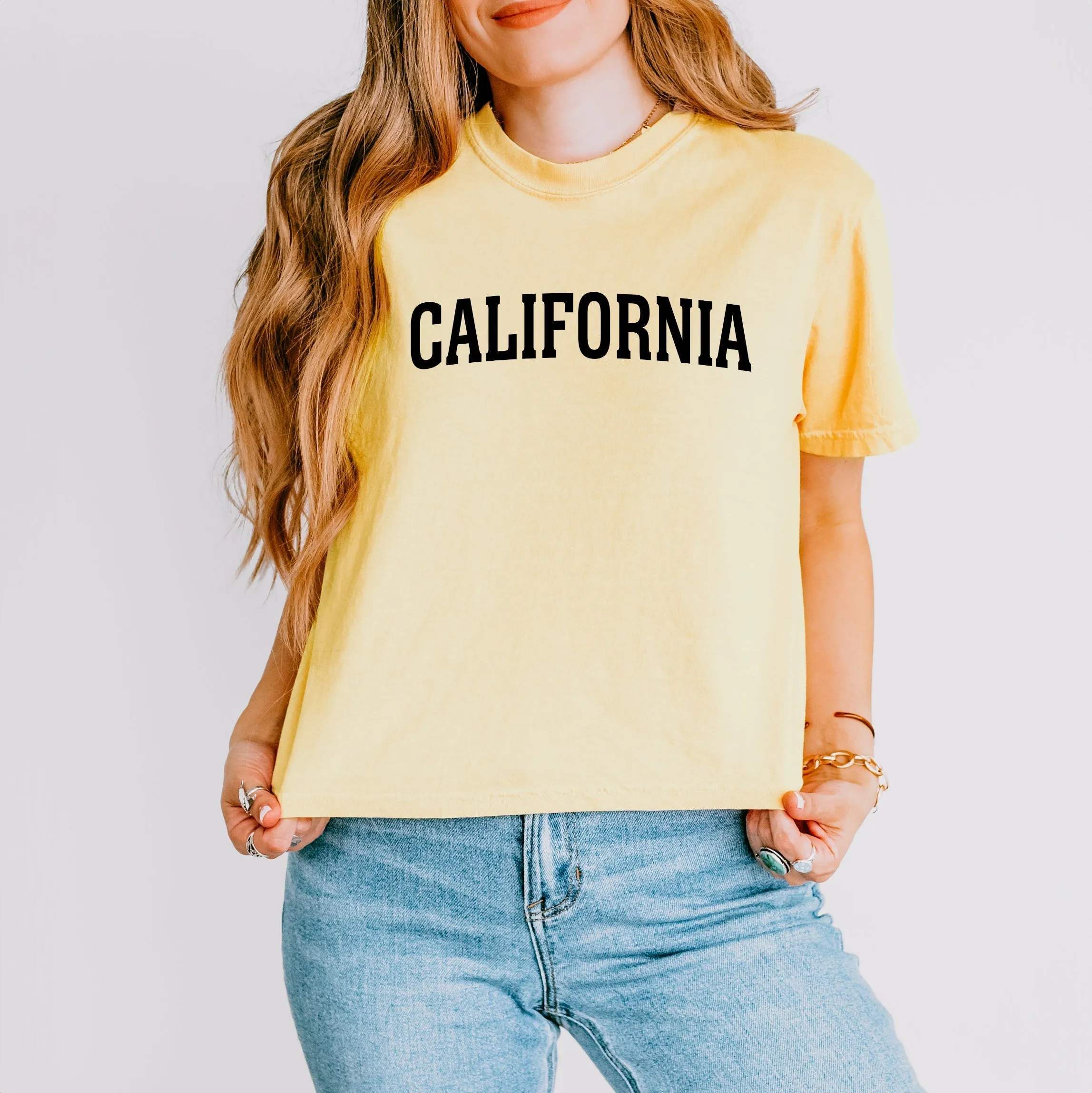 California Arched | Relaxed Fit Cropped Tee sold by Roxie’s Picks