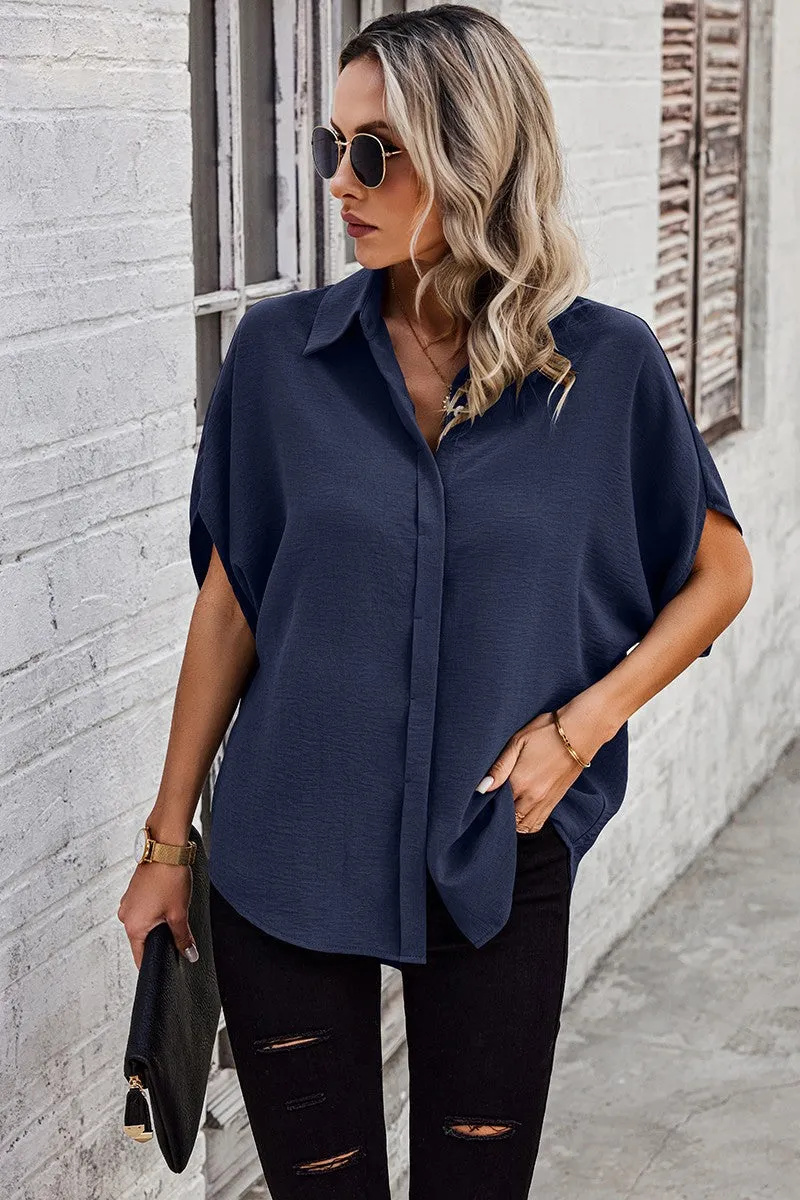 Dolman Sleeves Button Front Blouse sold by Roxie’s Picks product image thumbnail 5