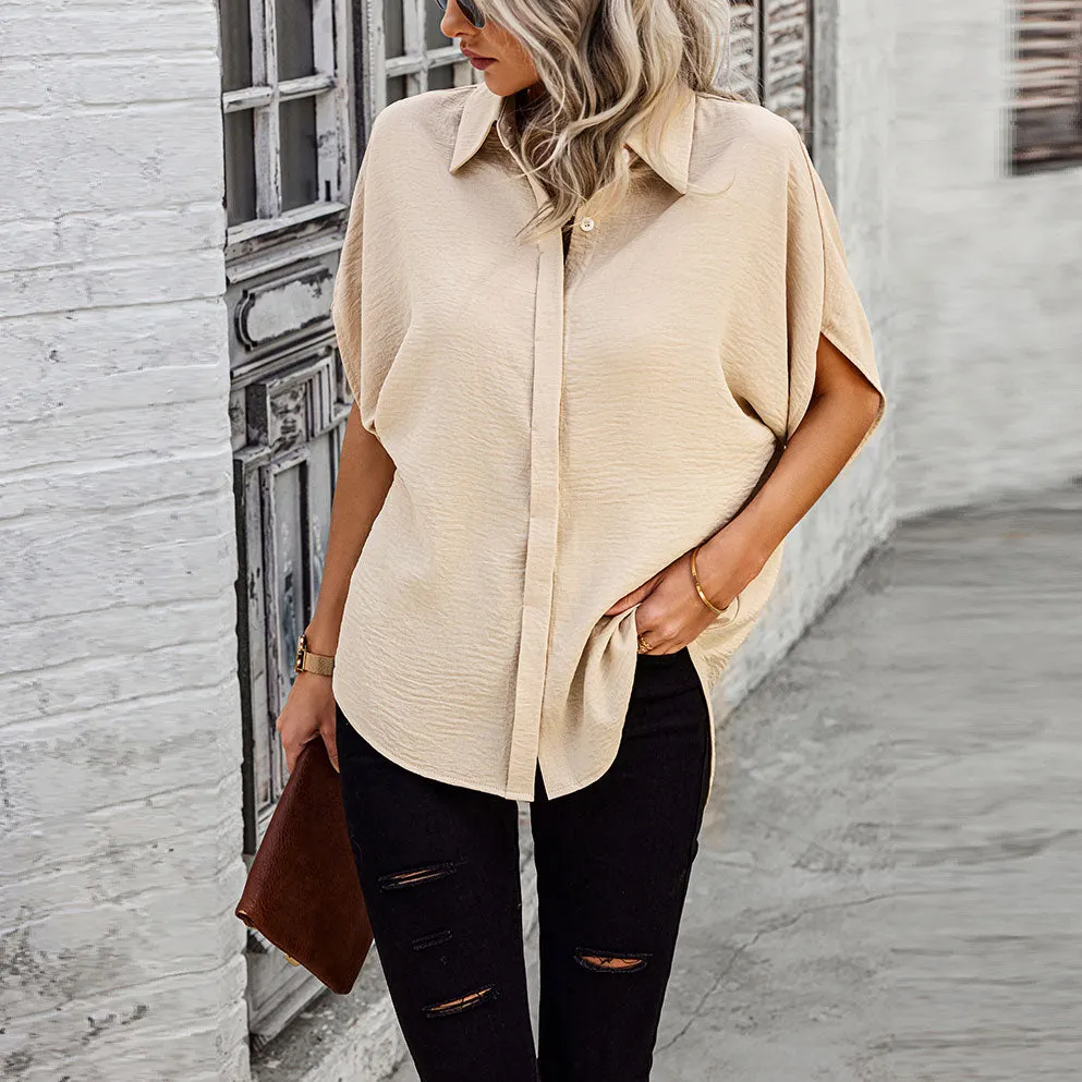 Dolman Sleeves Button Front Blouse sold by Roxie’s Picks