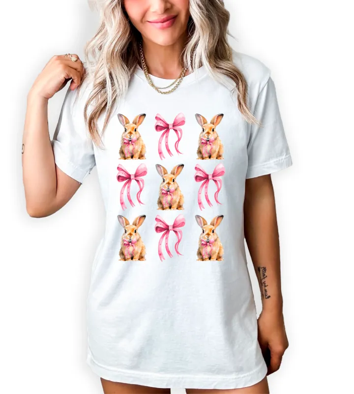 Bunnies & Bows T-Shirt or Crew Sweatshirt sold by Roxie’s Picks