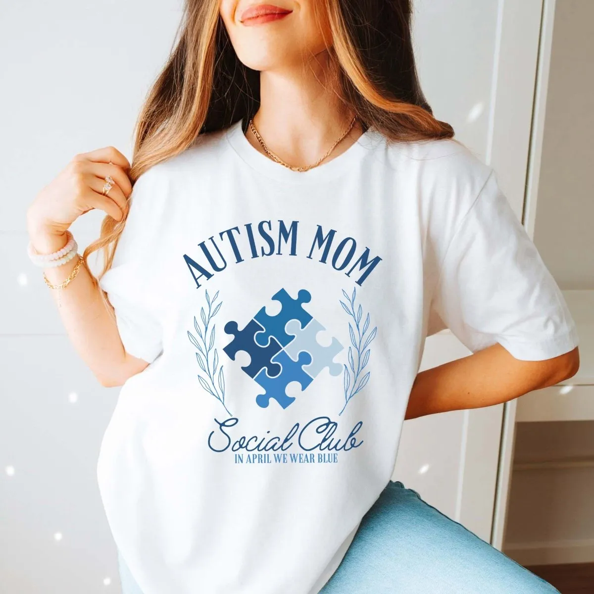 Autism Mom Social Club Tee sold by Roxie’s Picks product image thumbnail 5