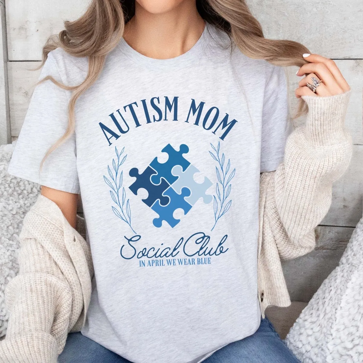 Autism Mom Social Club Tee sold by Roxie’s Picks product image thumbnail 2