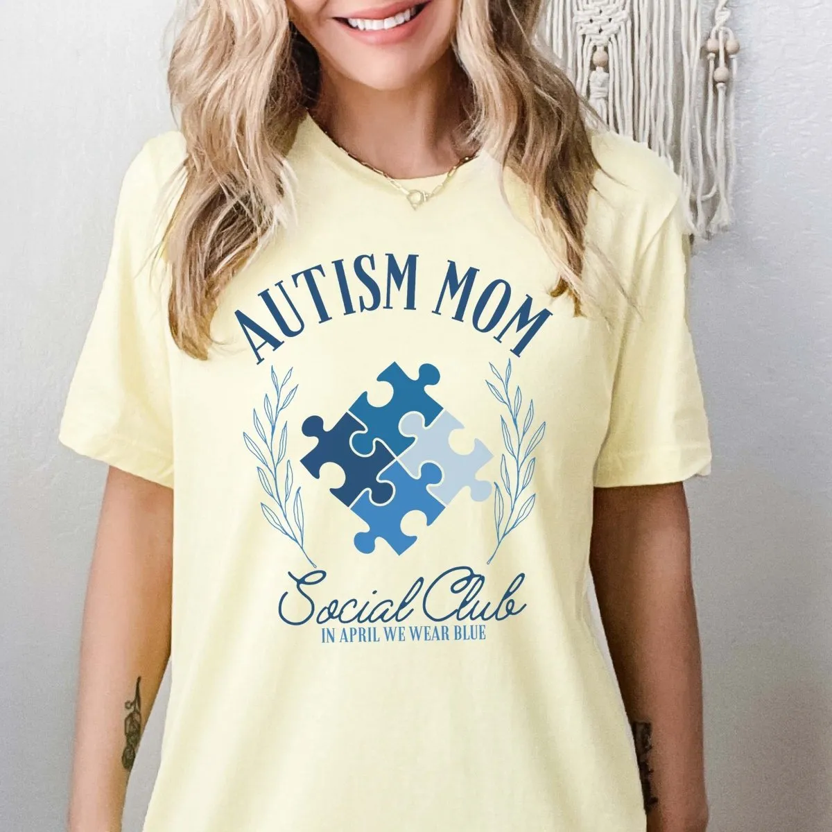 Autism Mom Social Club Tee sold by Roxie’s Picks product image thumbnail 3