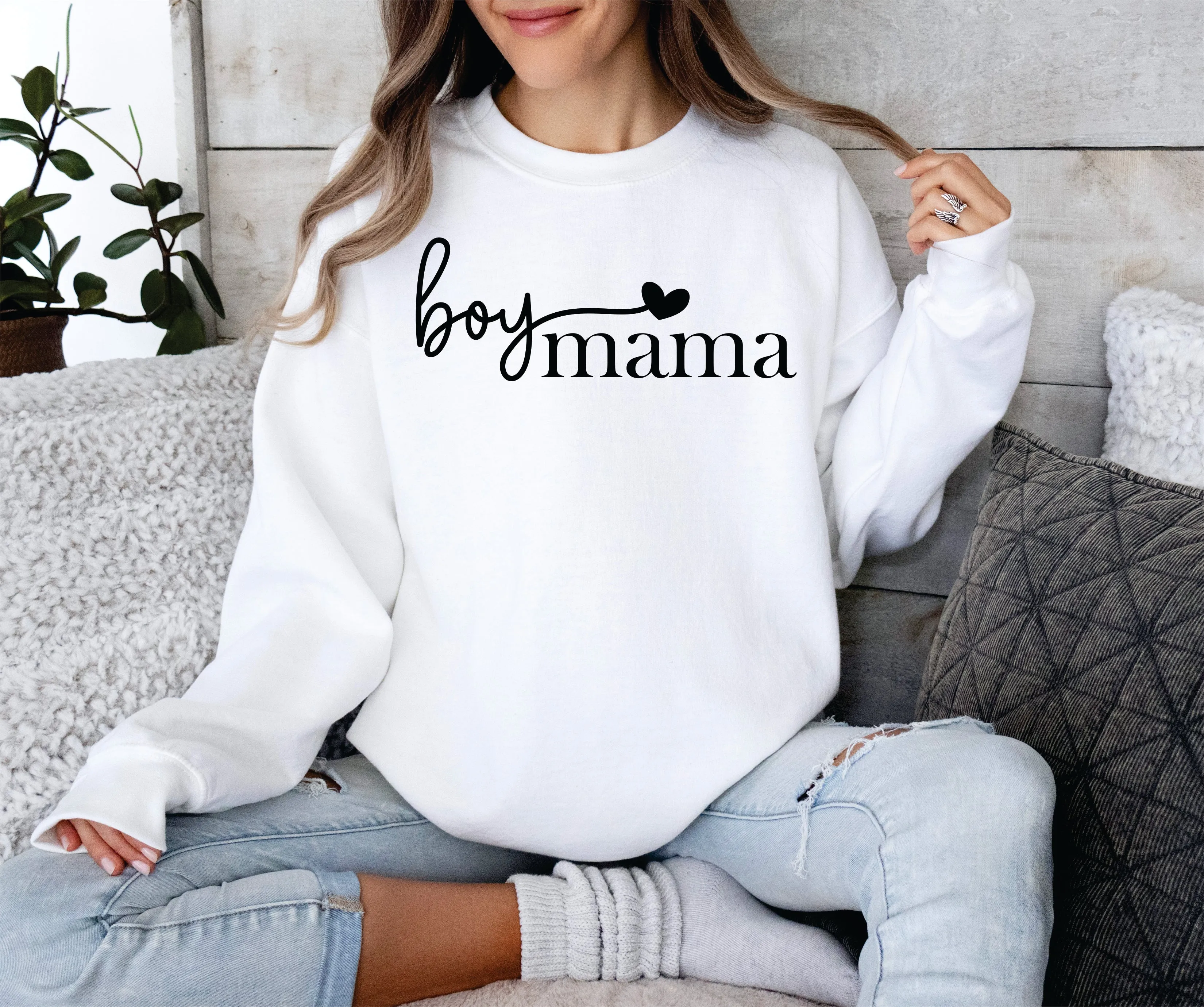 Boy Mama T-Shirt or Crew Sweatshirt sold by Roxie’s Picks