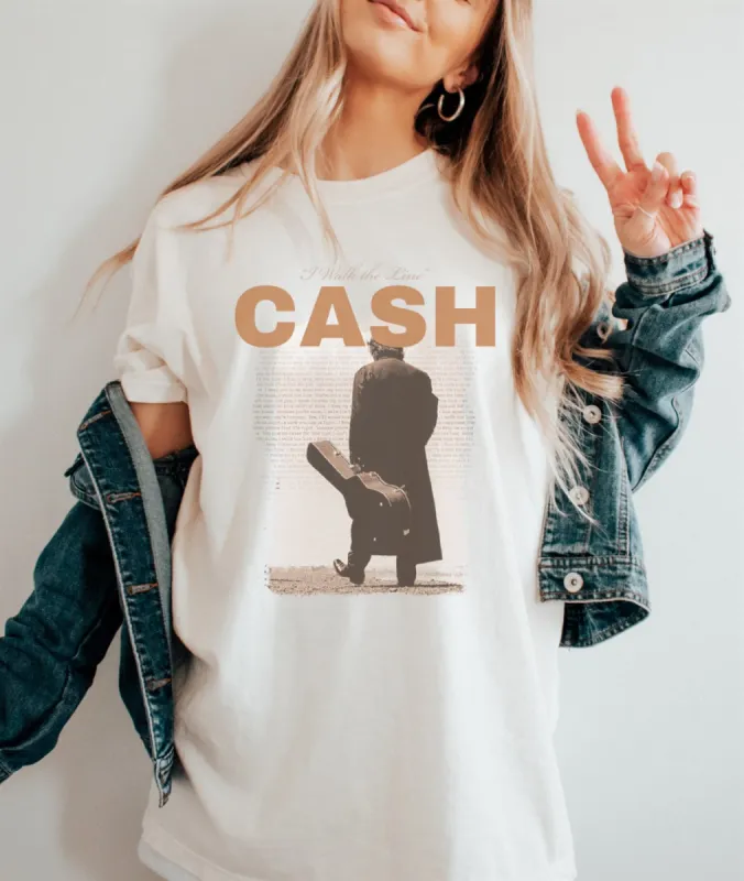 I Walk The Line Cash T-Shirt or Crew Sweatshirt sold by Roxie’s Picks