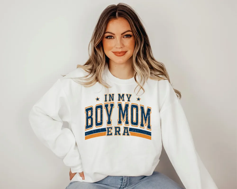 In My Boy Mom Era T-Shirt or Crew Sweatshirt sold by Roxie’s Picks