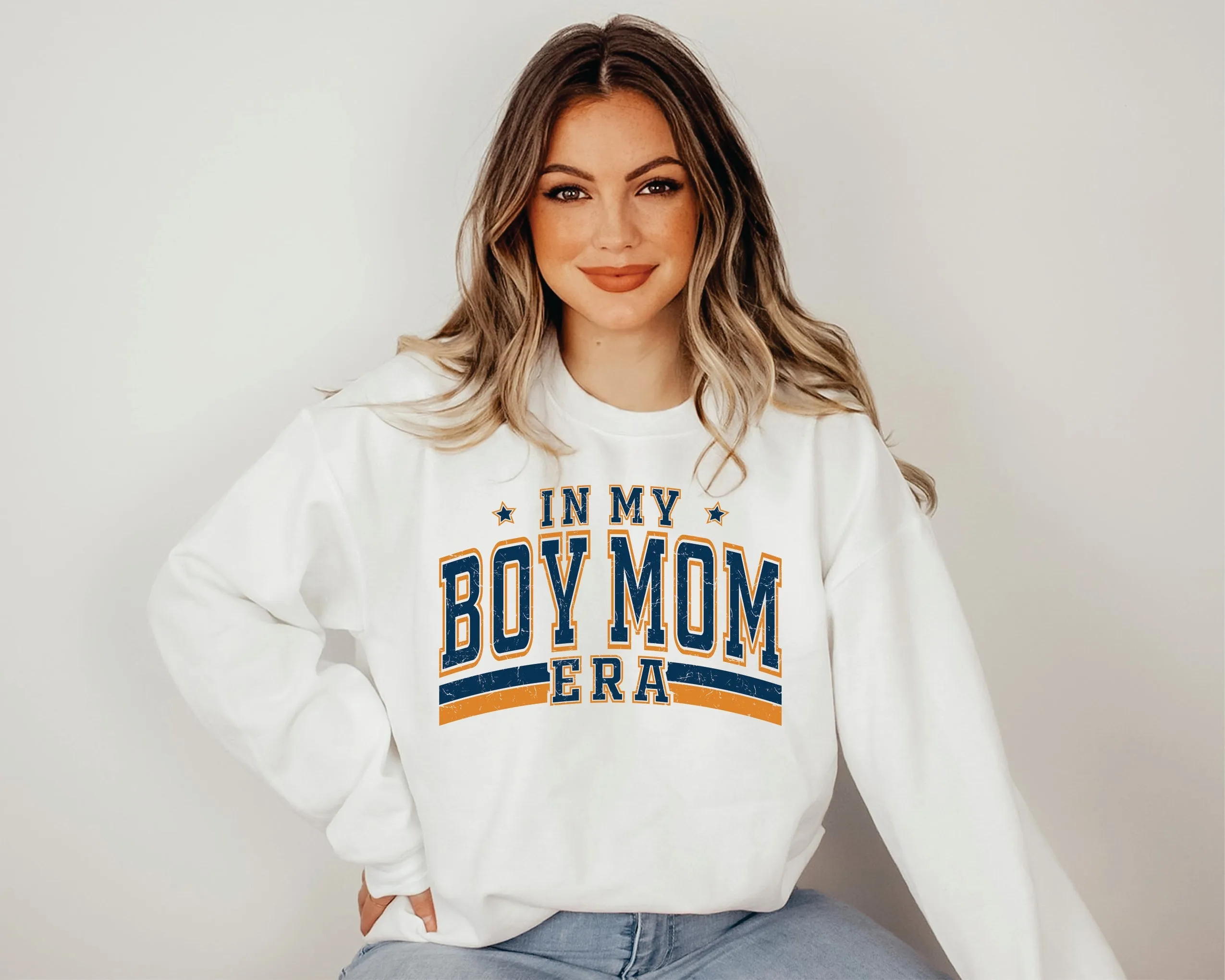 In My Boy Mom Era T-Shirt or Crew Sweatshirt sold by Roxie’s Picks