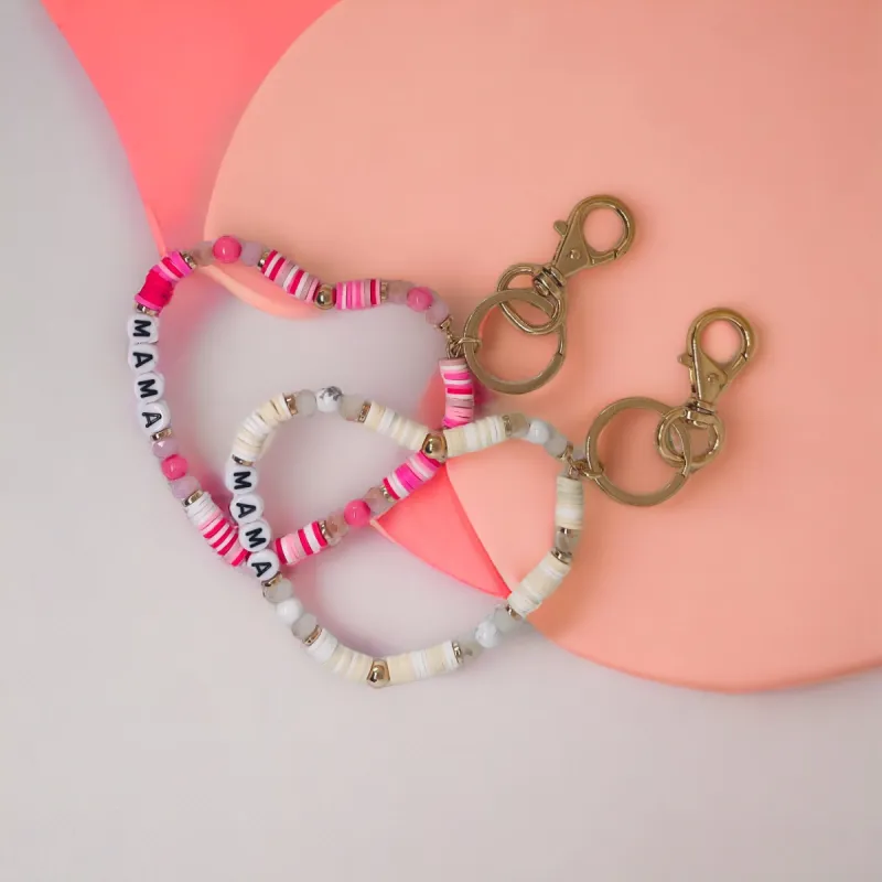 Easter Basket Beaded MAMA Bangle Keychains sold by Roxie’s Picks