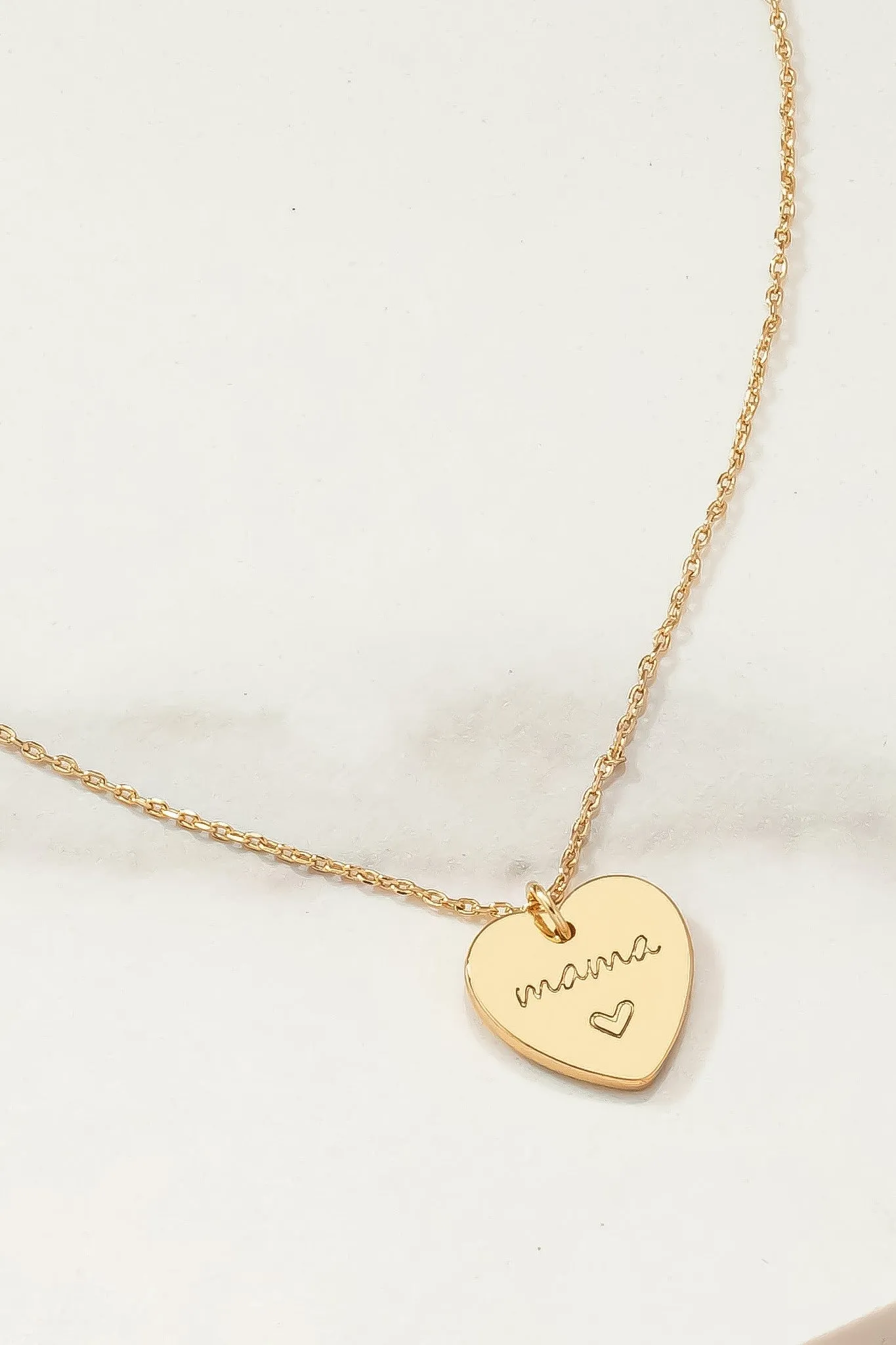 Gold Heart Minimalist Mama Necklace With Personalized Jewelry Card + READY TO GIFT! sold by Roxie’s Picks product image thumbnail 4