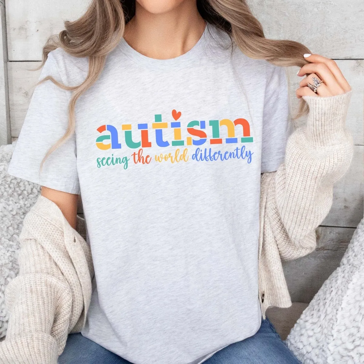 Seeing The World Differently Autism Awareness Tee sold by Roxie’s Picks product image thumbnail 3