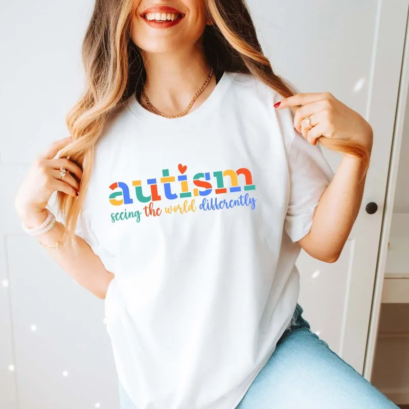 Seeing The World Differently Autism Awareness Tee sold by Roxie’s Picks