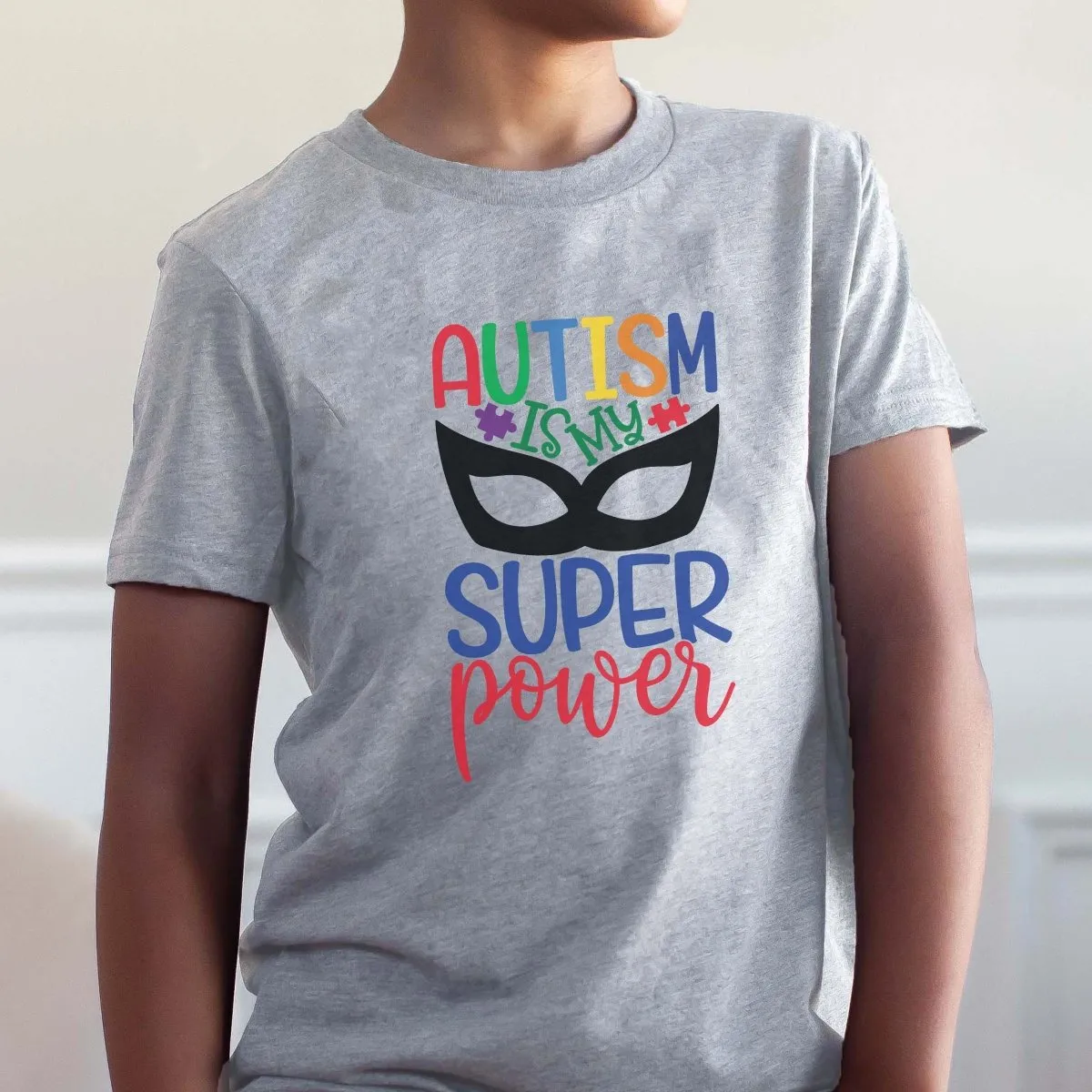 Autism Is My Super Power Youth Tee sold by Roxie’s Picks product image thumbnail 4