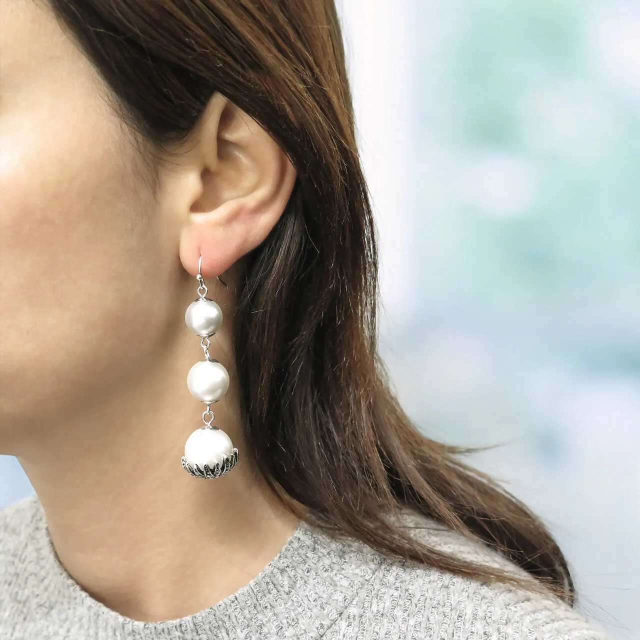 Pearl Dangle Earrings sold by Roxie’s Picks product image thumbnail 2