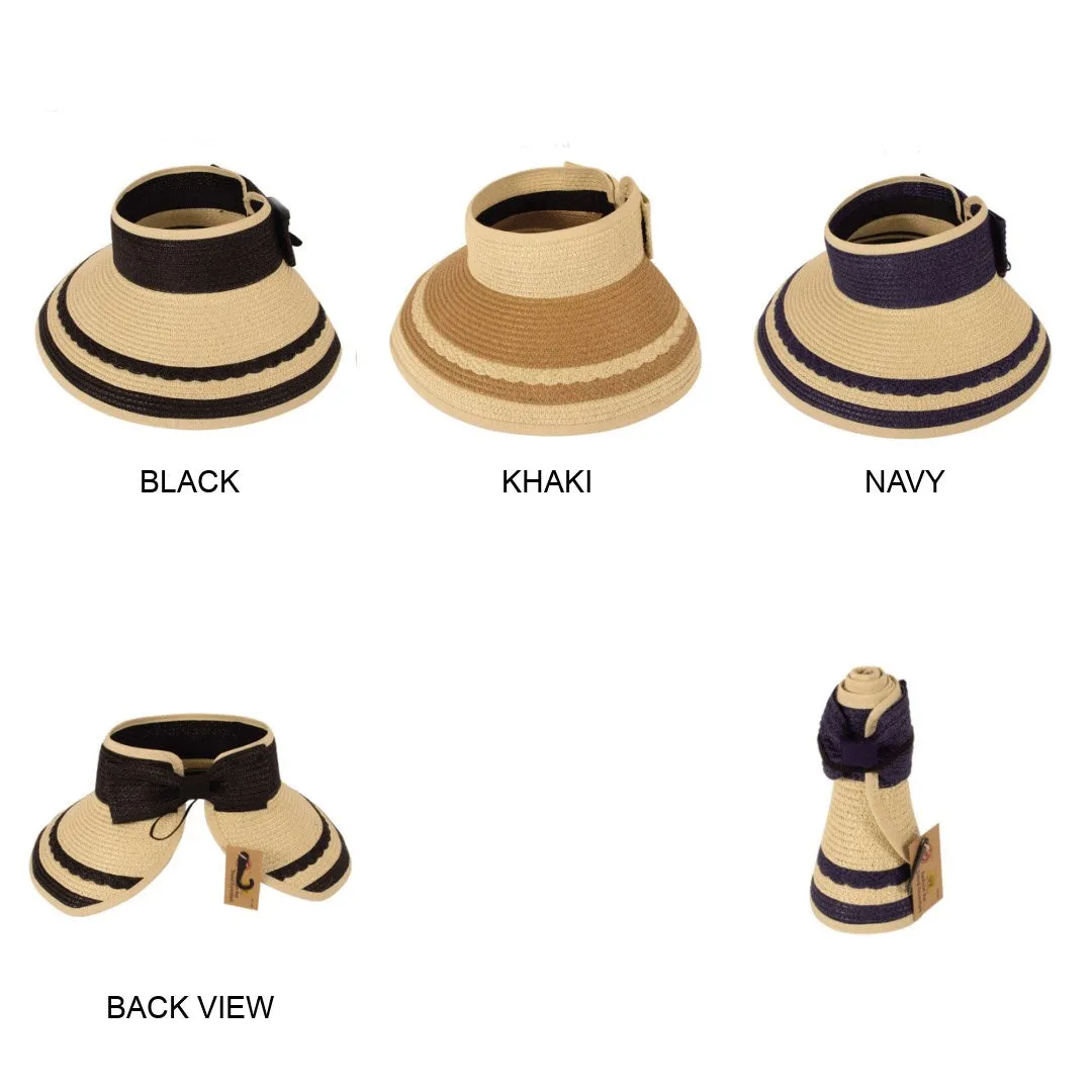 Easy Rollable Straw Visor Hat sold by Roxie’s Picks product image thumbnail 4