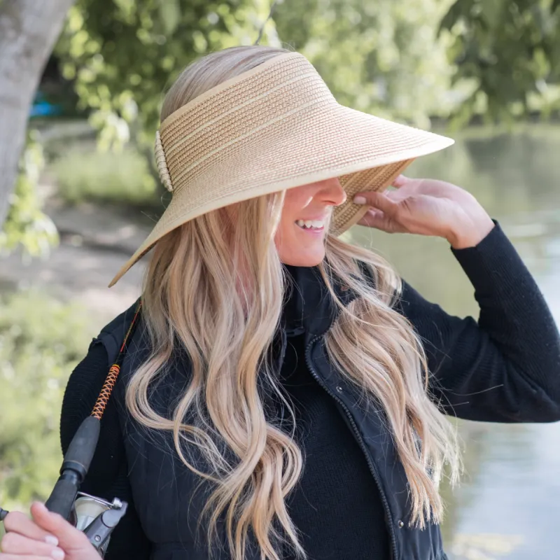 Easy Rollable Straw Visor Hat sold by Roxie’s Picks