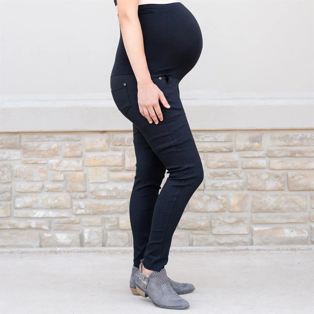 Twill Maternity Stretchy Jeggings sold by Roxie’s Picks product image thumbnail 3