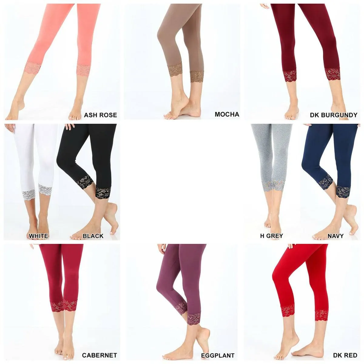 Capri Lace Accented Leggings | Zenana sold by Roxie’s Picks product image thumbnail 2