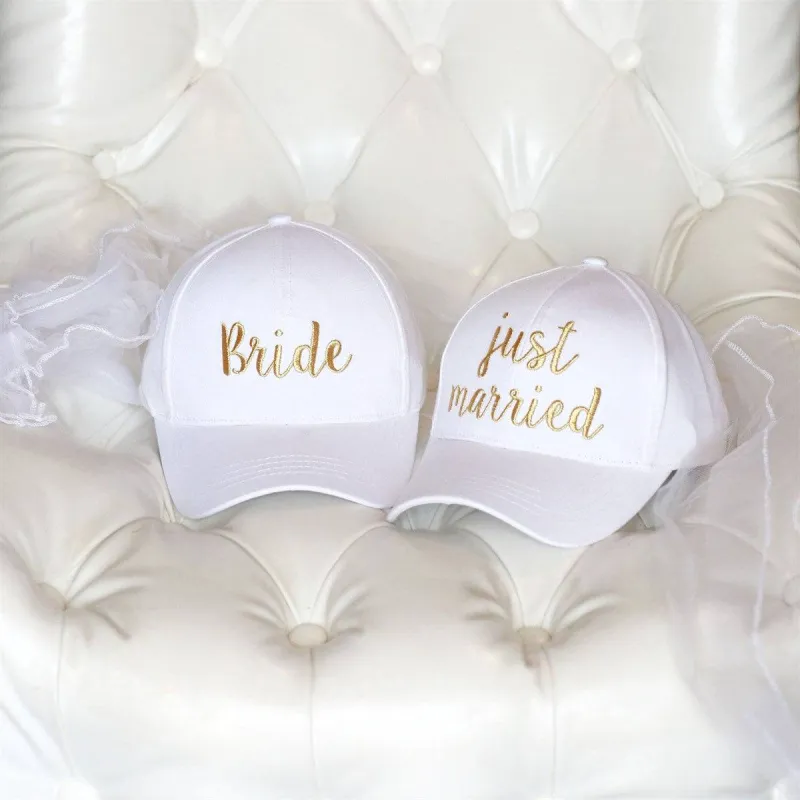 CC Just Married Bridal Veil Cap for Women sold by Roxie’s Picks