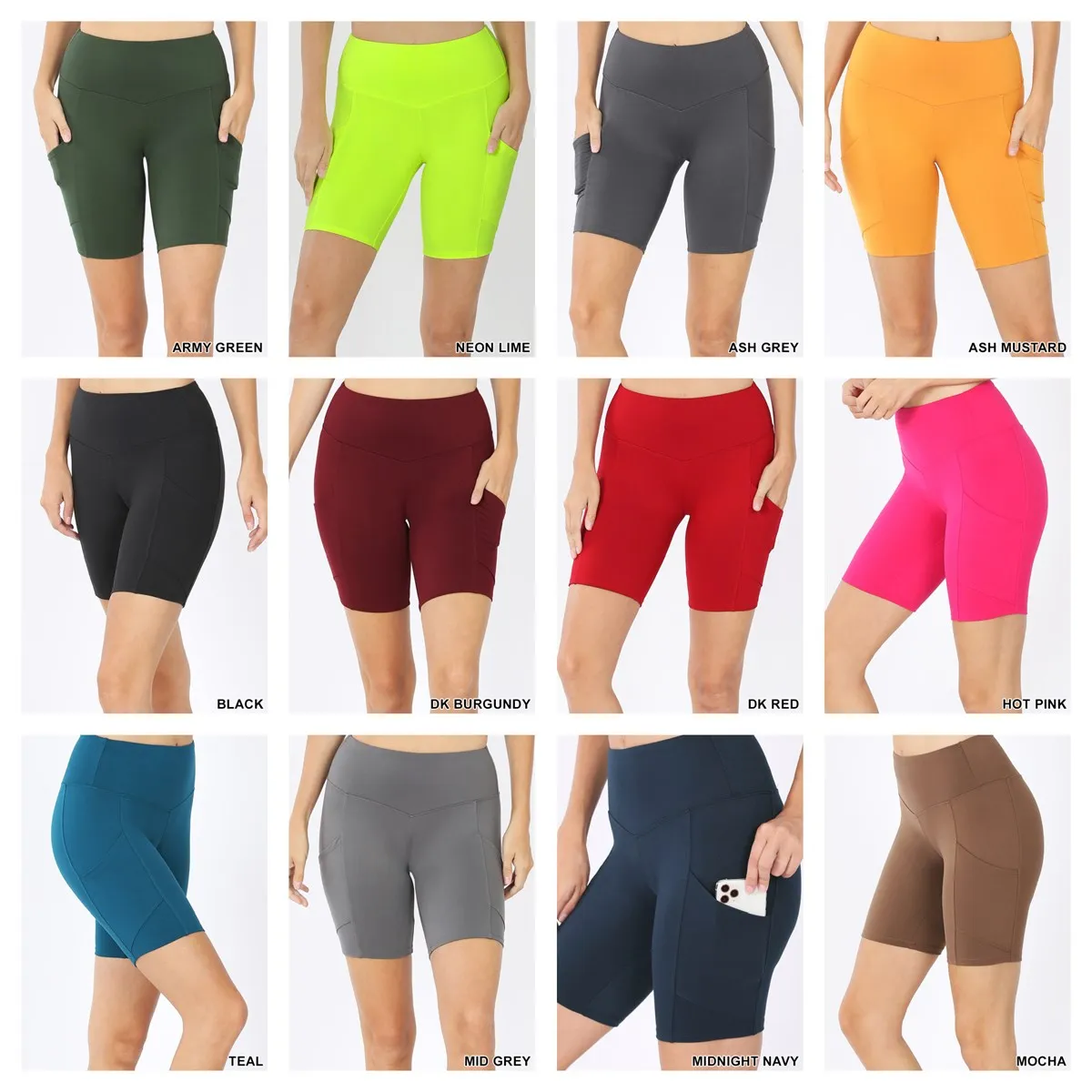 Tummy Control Biker Short Leggings | Cell Phone Pocket (Zenana) sold by Roxie’s Picks product image thumbnail 2