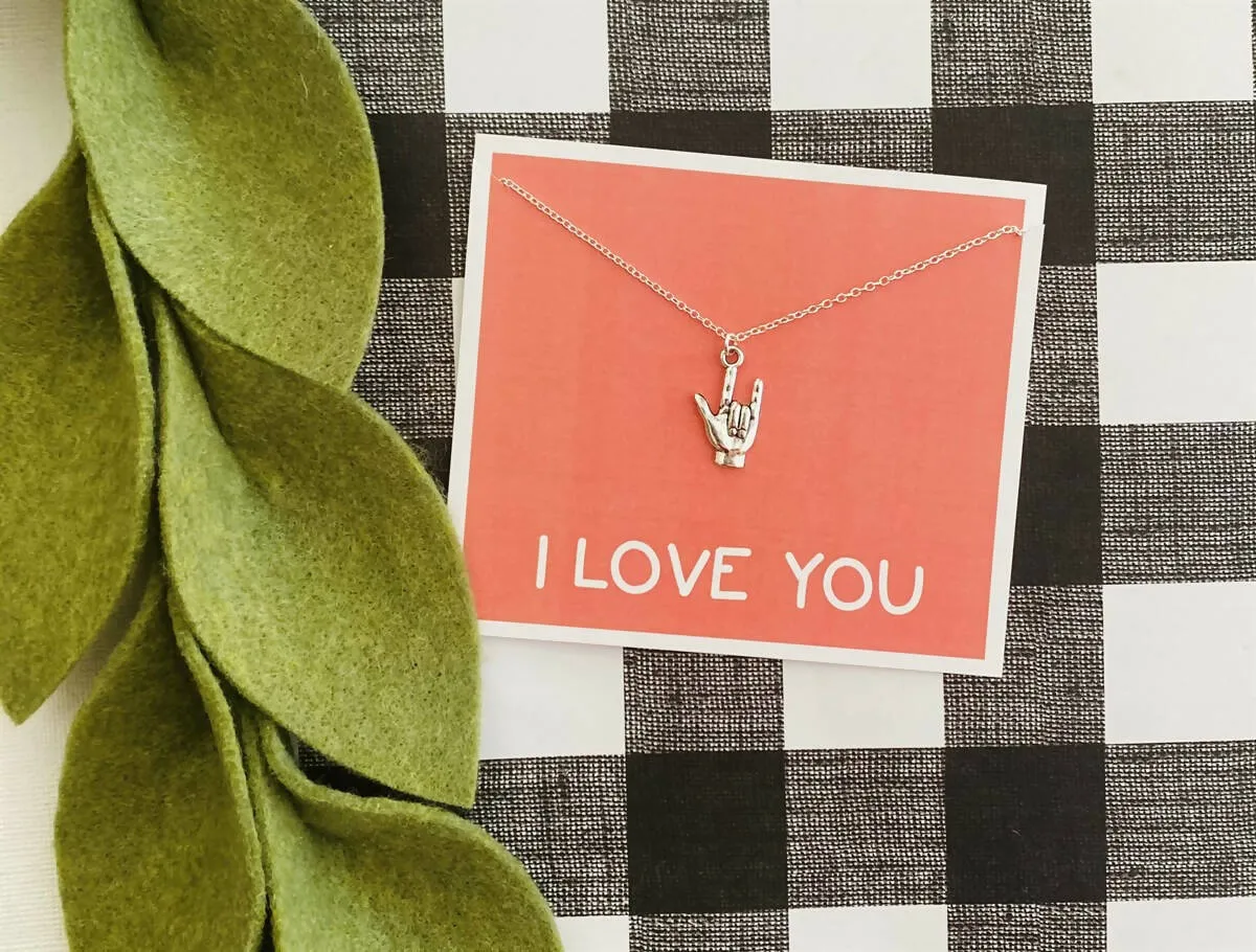 I Love You Sign Pendant Necklace sold by Roxie’s Picks