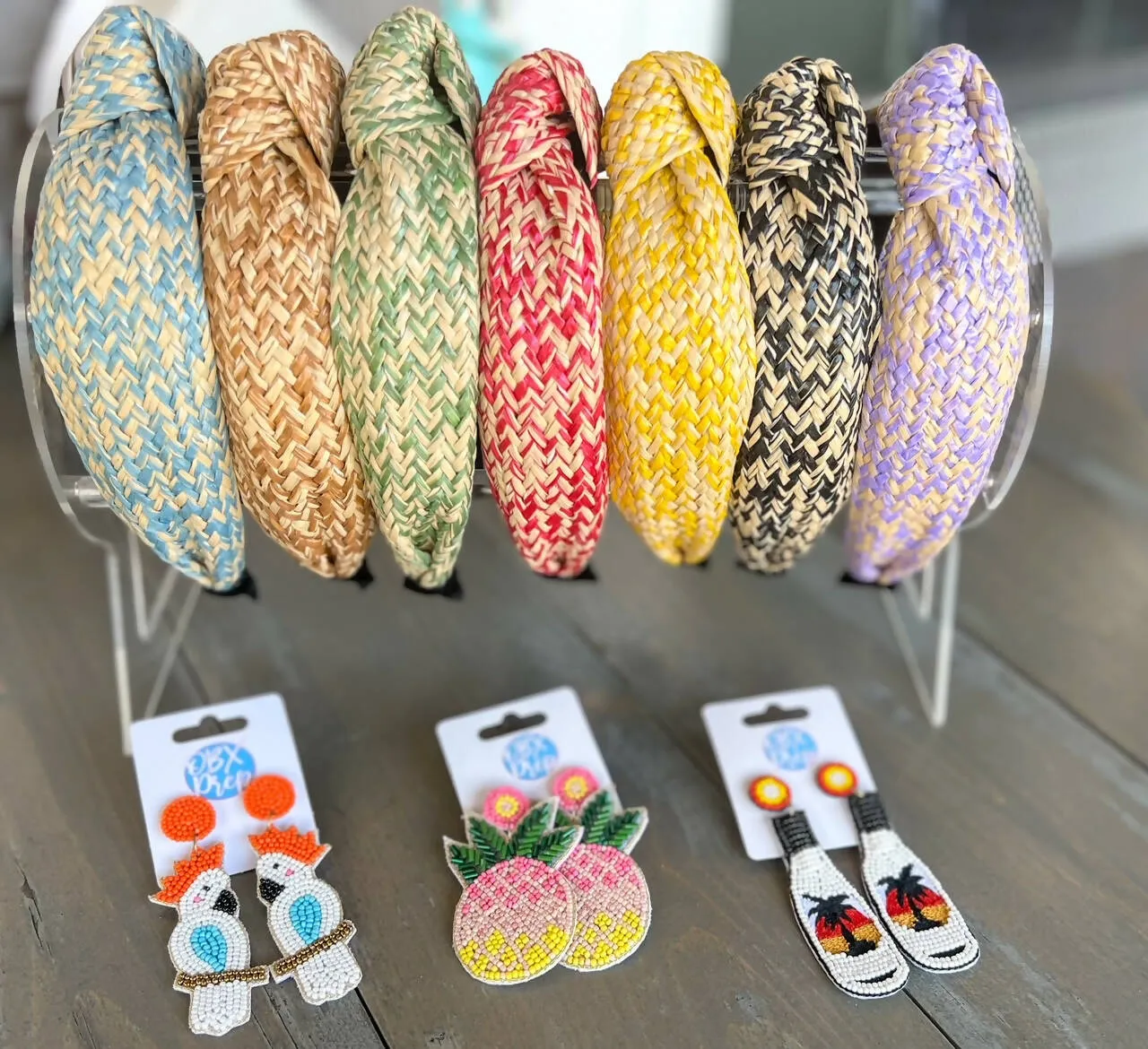 Summer Raffia Top Knot Headband sold by Roxie’s Picks