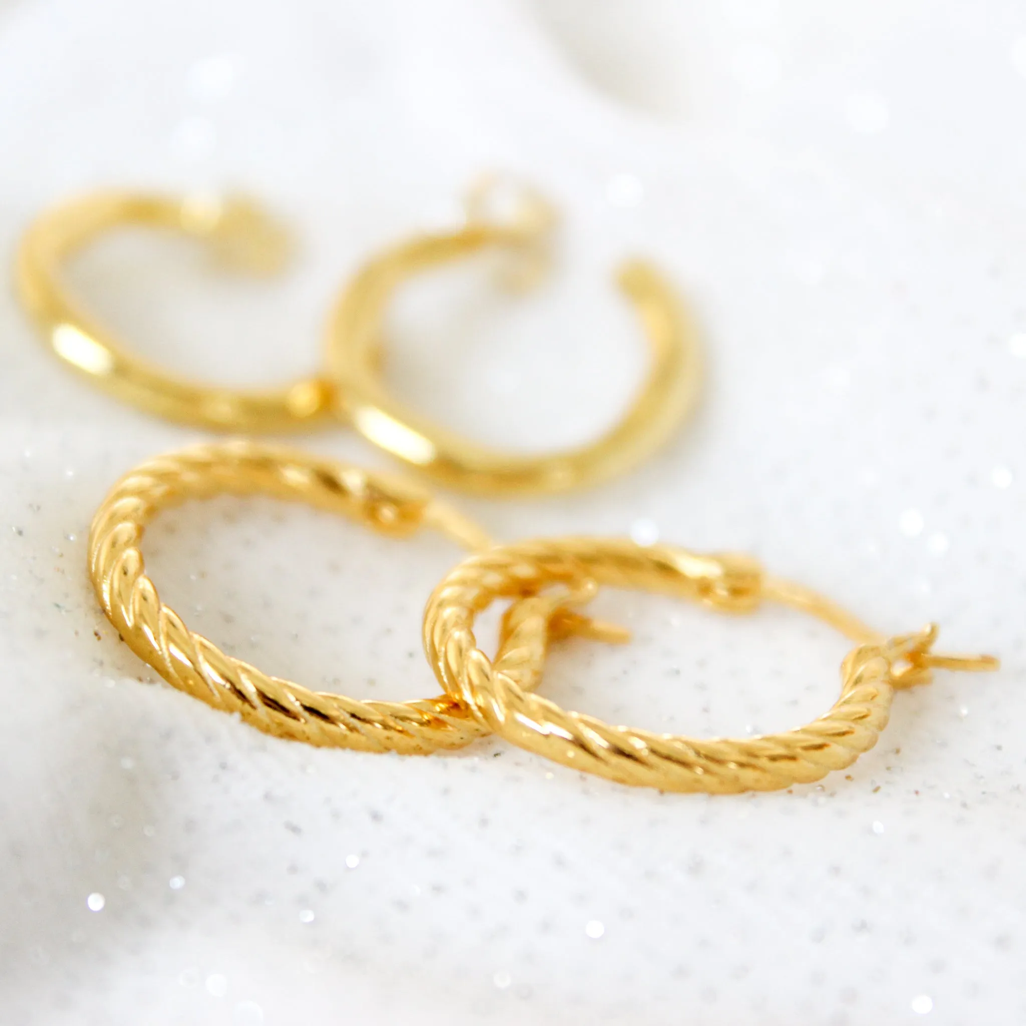 Sterling Silver 18K Gold Hoops sold by Roxie’s Picks product image thumbnail 2