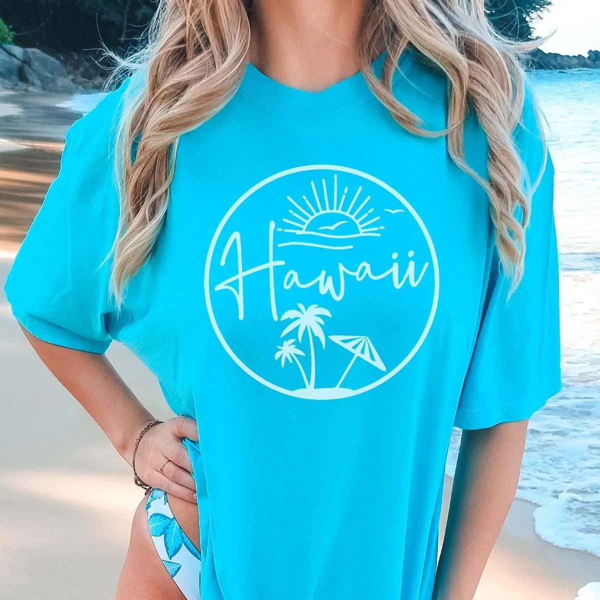 Hawaii Circle Comfort Color Tee sold by Roxie’s Picks product image thumbnail 2