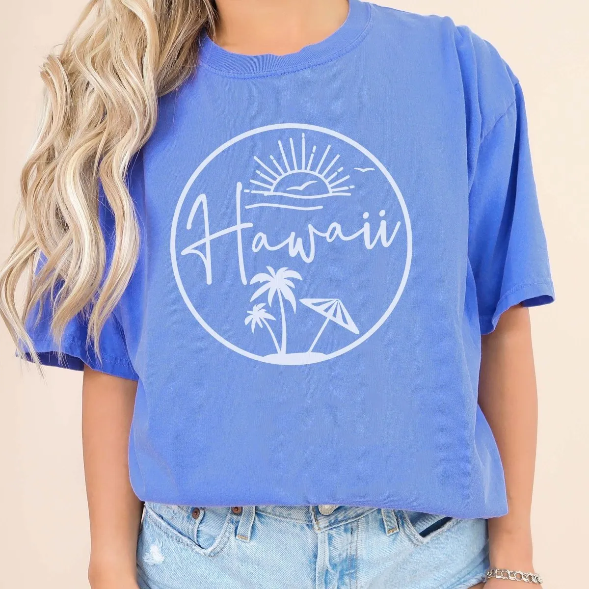 Hawaii Circle Comfort Color Tee sold by Roxie’s Picks