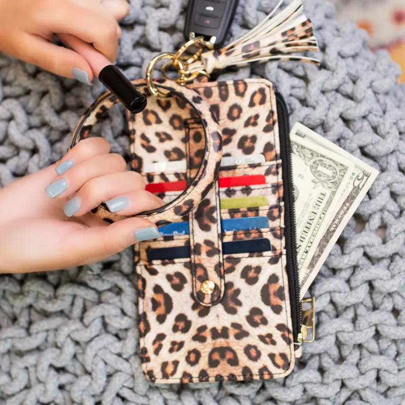 Georgia Key Ring Bangle with CC Wallet | Zipper Pocket sold by Roxie’s Picks