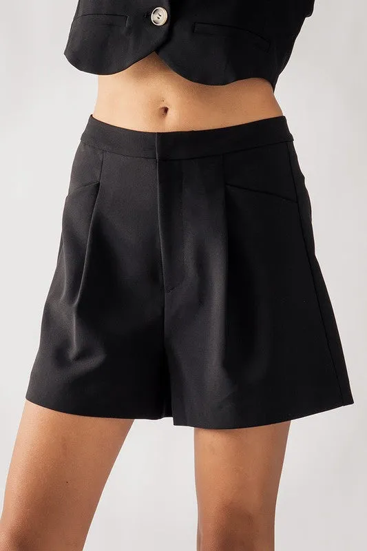 Basic High Waist Pleated Shorts sold by Roxie’s Picks product image thumbnail 3