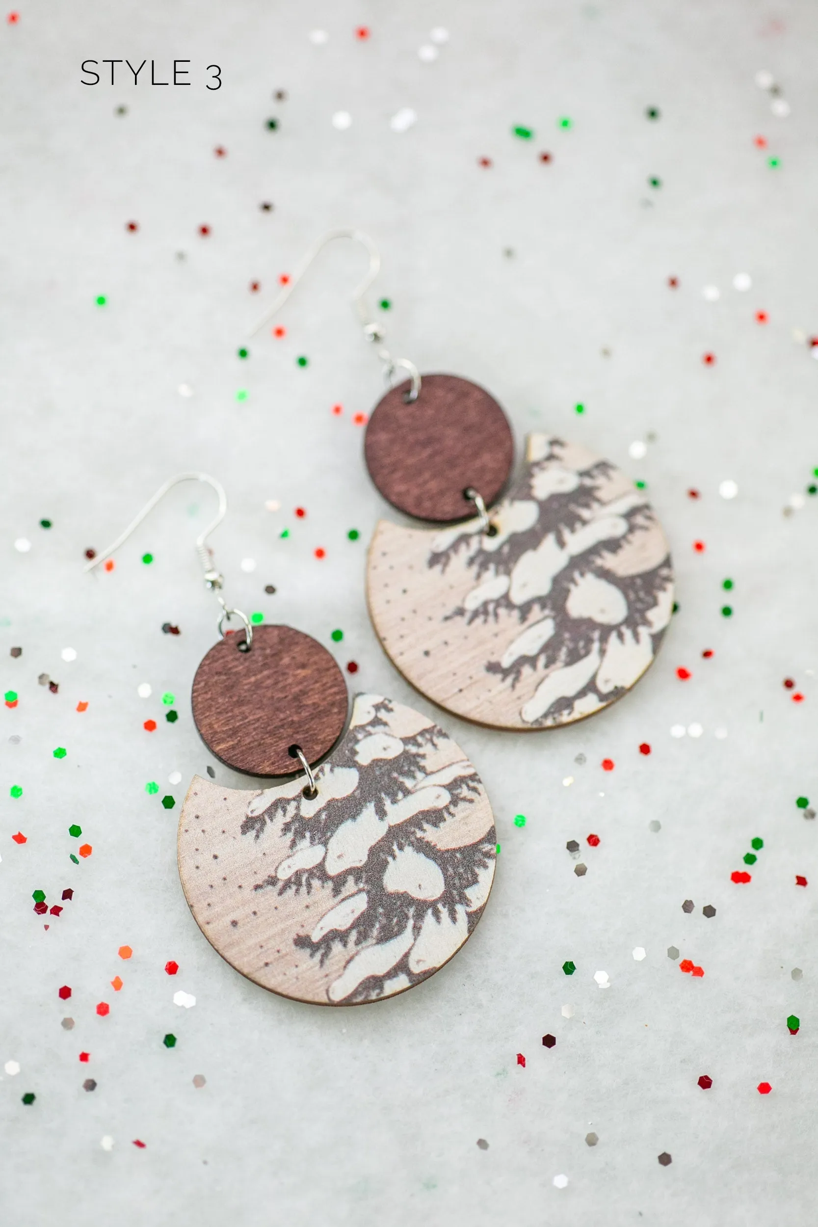 Wooden Winter Earrings sold by Roxie’s Picks product image thumbnail 4